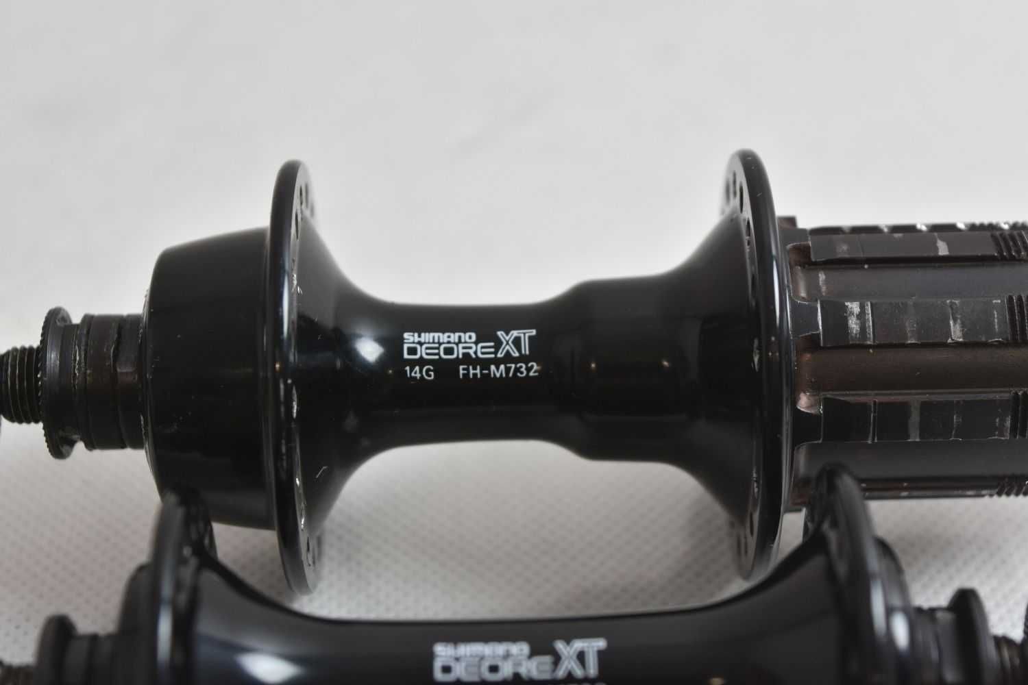 piasty SHIMANO DEORE XT fh-m732 + hb-m730 ! czarne - rarytas retro mtb