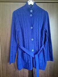 Sweter dłuższy, kobaltowy kolor, 40-42, Bonprix.