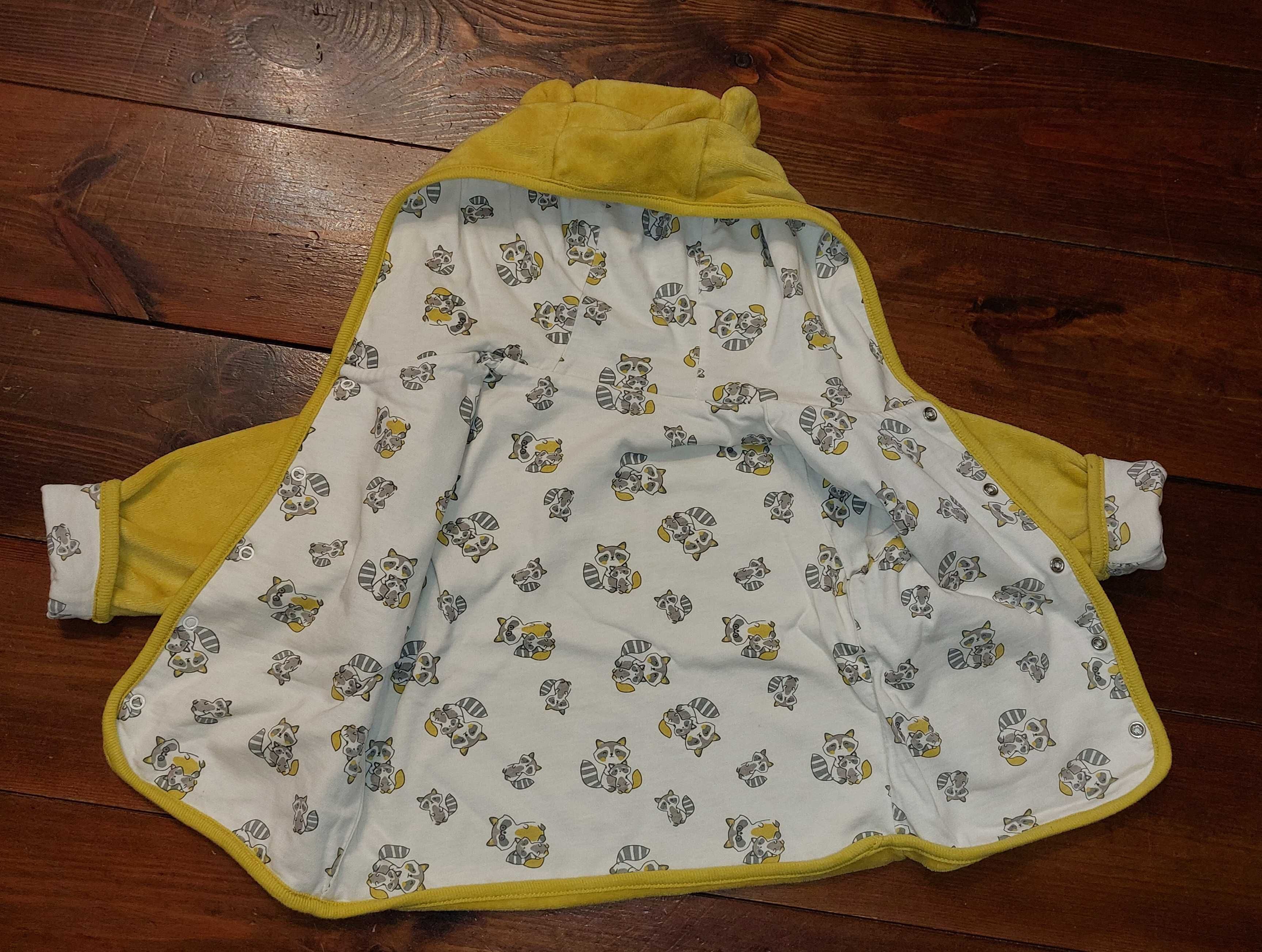 Cool Club, Bluza niemowlęca z kapturem, rozpinana, żółta, rozmiar 80