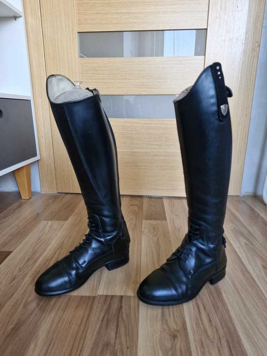 Skórzane oficerki jeździeckie Tattini Boxer Close Contact r.38 Czarne