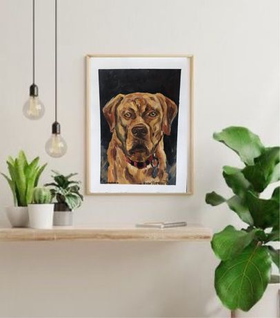 Картина маслом «Пес»