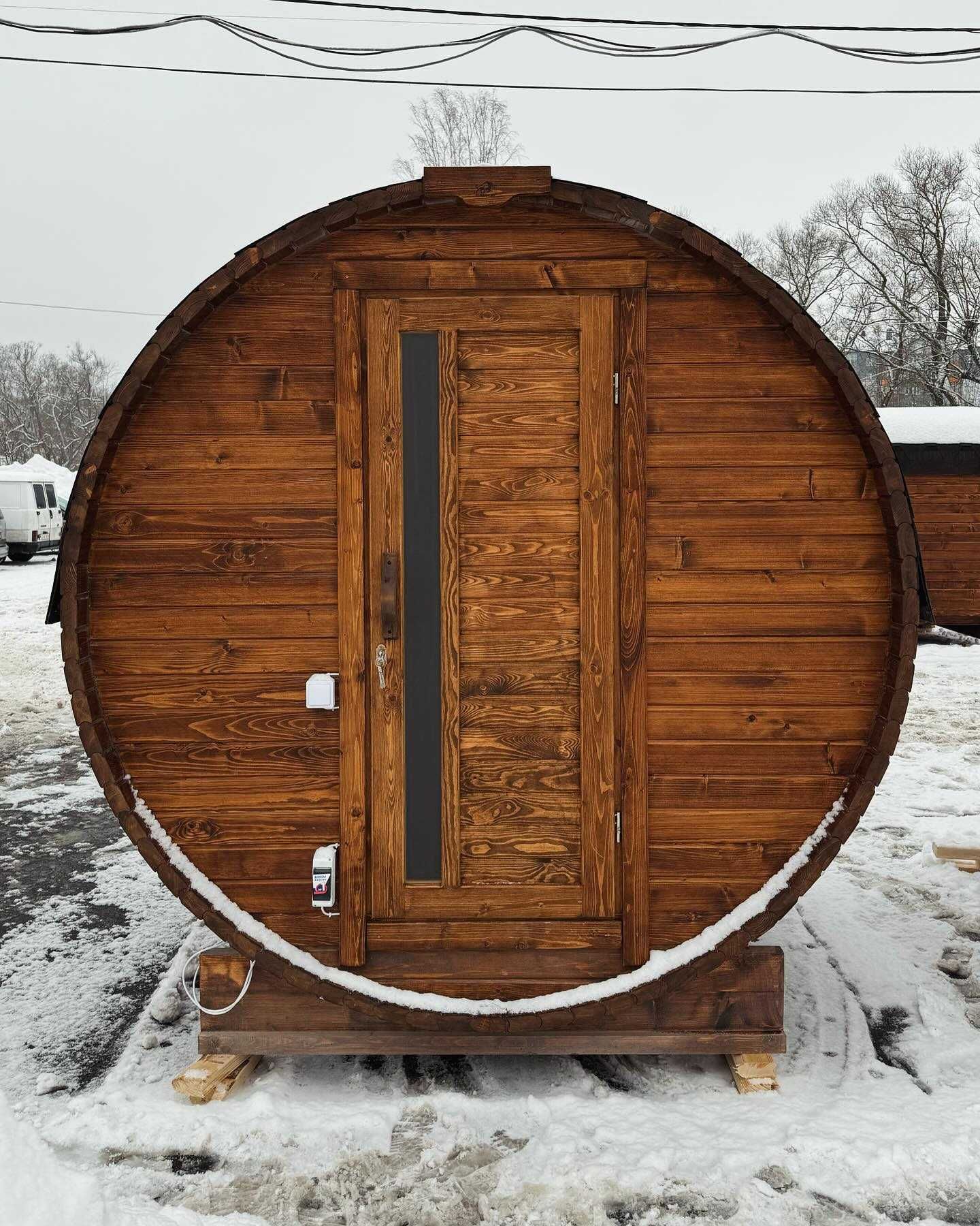 Sauna Beczka Ogrodowa 2х2 m Fińska Ruska Bania z Piecem - Producent