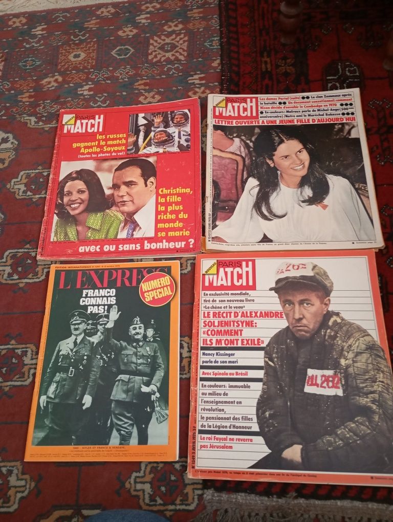 Revistas Paris Match e L'Express 25 abril 1974