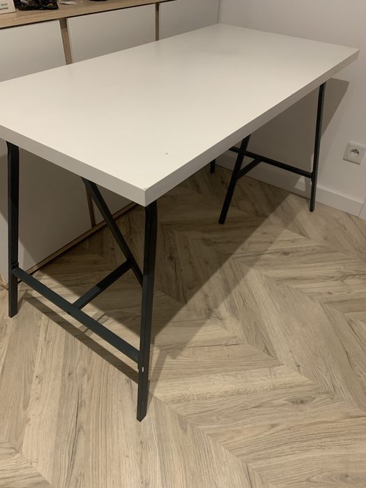 Biurko Ikea 120x60 biały/szary