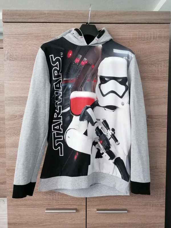 Bluza z nadrukiem Star Wars z kapturem męska chłopięca długa 182
