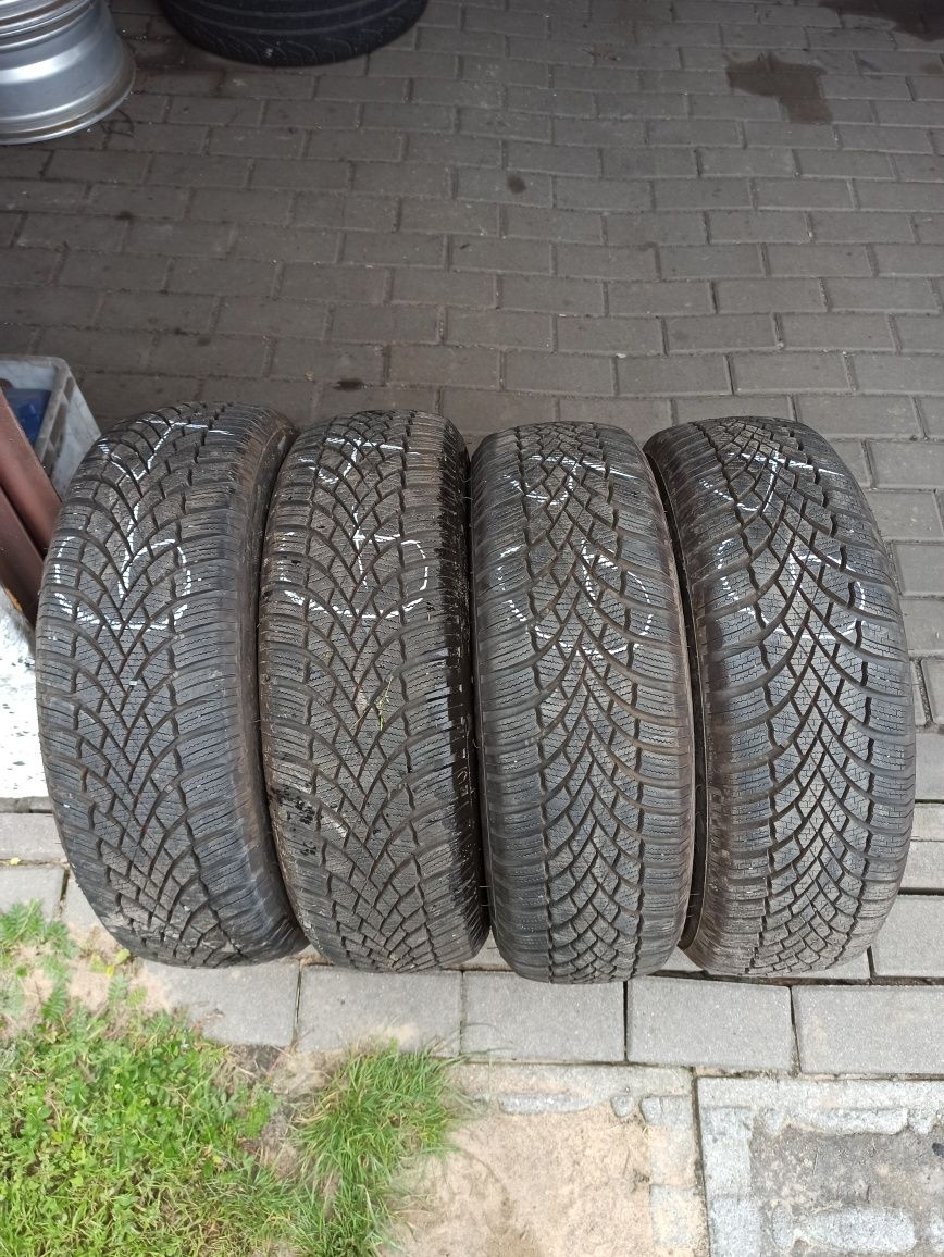 4 opony zimowe Bridgestone 175/65 14, 7mm. Możliwy montaż