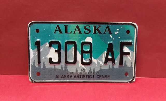 Tablica rejestracyjna motocyklowa Usa - Alaska