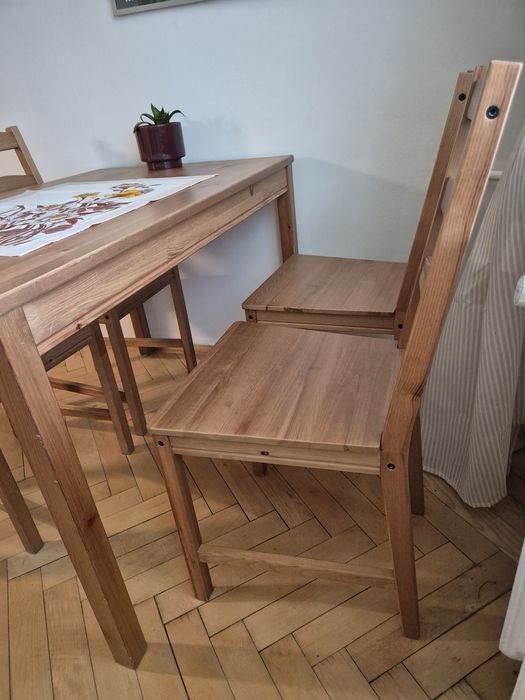 Stół z krzesłami sosna Ikea
