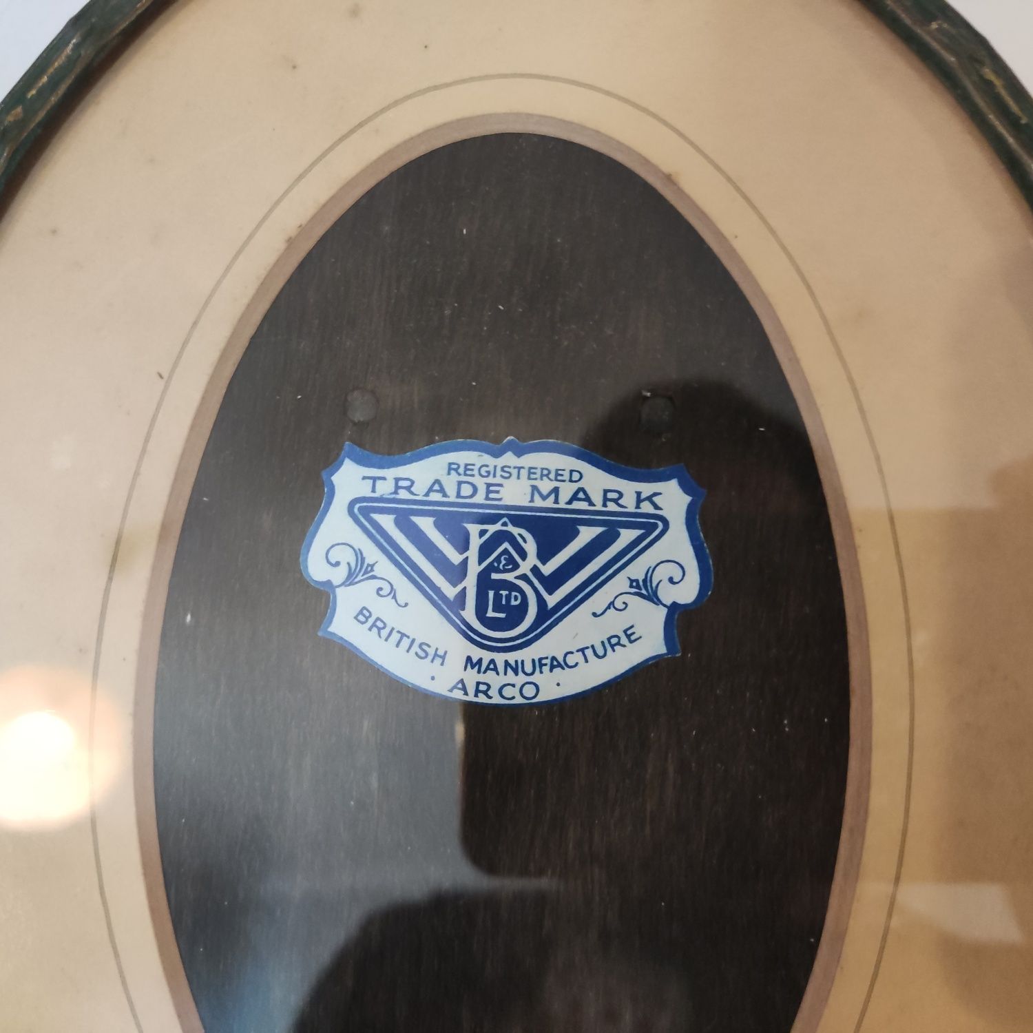 Moldura antiga "Trade Mark ARCO" made in England - vintage