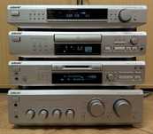 Zestaw Sony wzmacniacz TA-FE520R ST-SE520 CDP-XE520 MDS-JE520 wieża