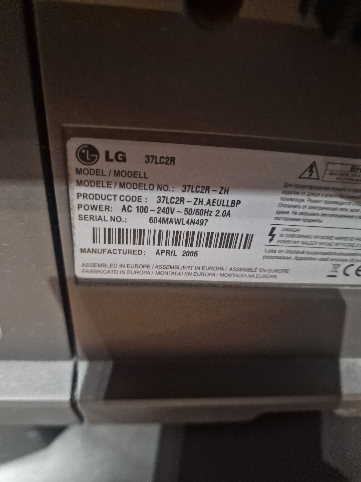 Tv LG 37 polegadas