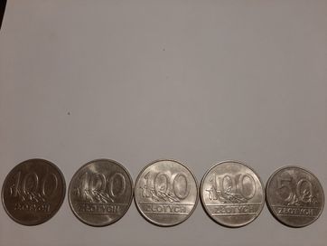 Sprzedam monety 100zl,50zl z 1990 r.
