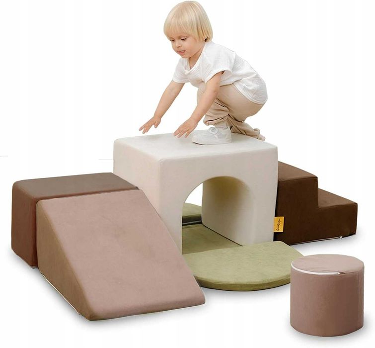 BanaSuper Piankowe klocki XXL 7el. zestaw Montessori wspinaczka kids