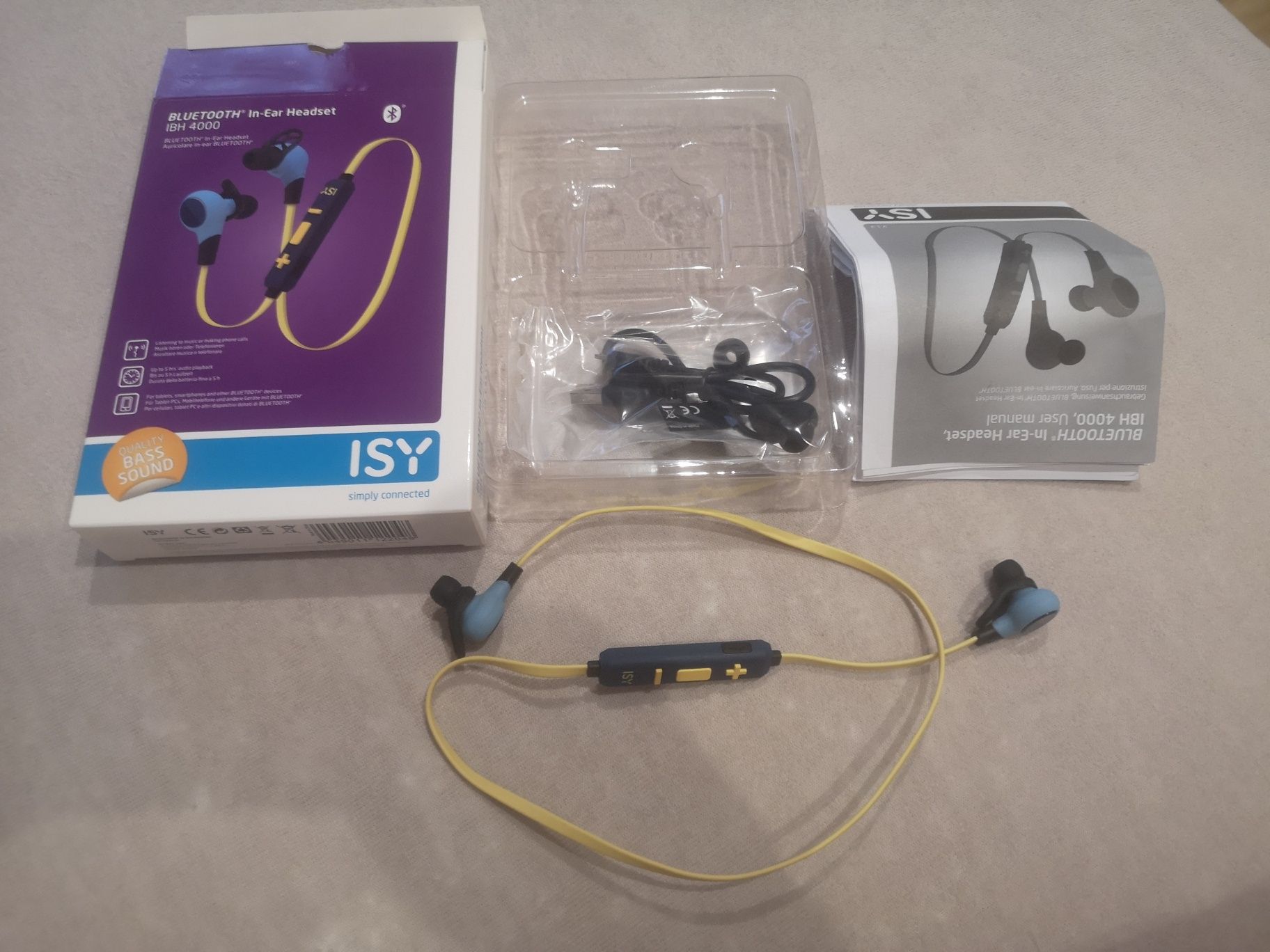 ISY bluetooth in-ear headset IBH 4000 słuchawki bezprzewodowe BT