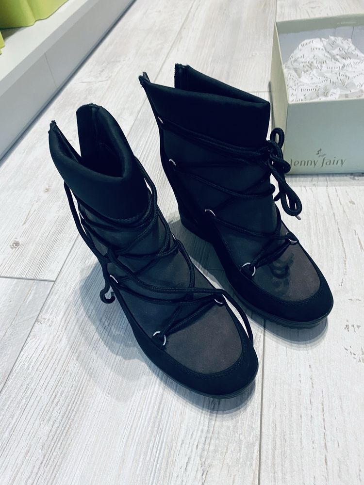 Buty jesienno-zimowe na koturnie
