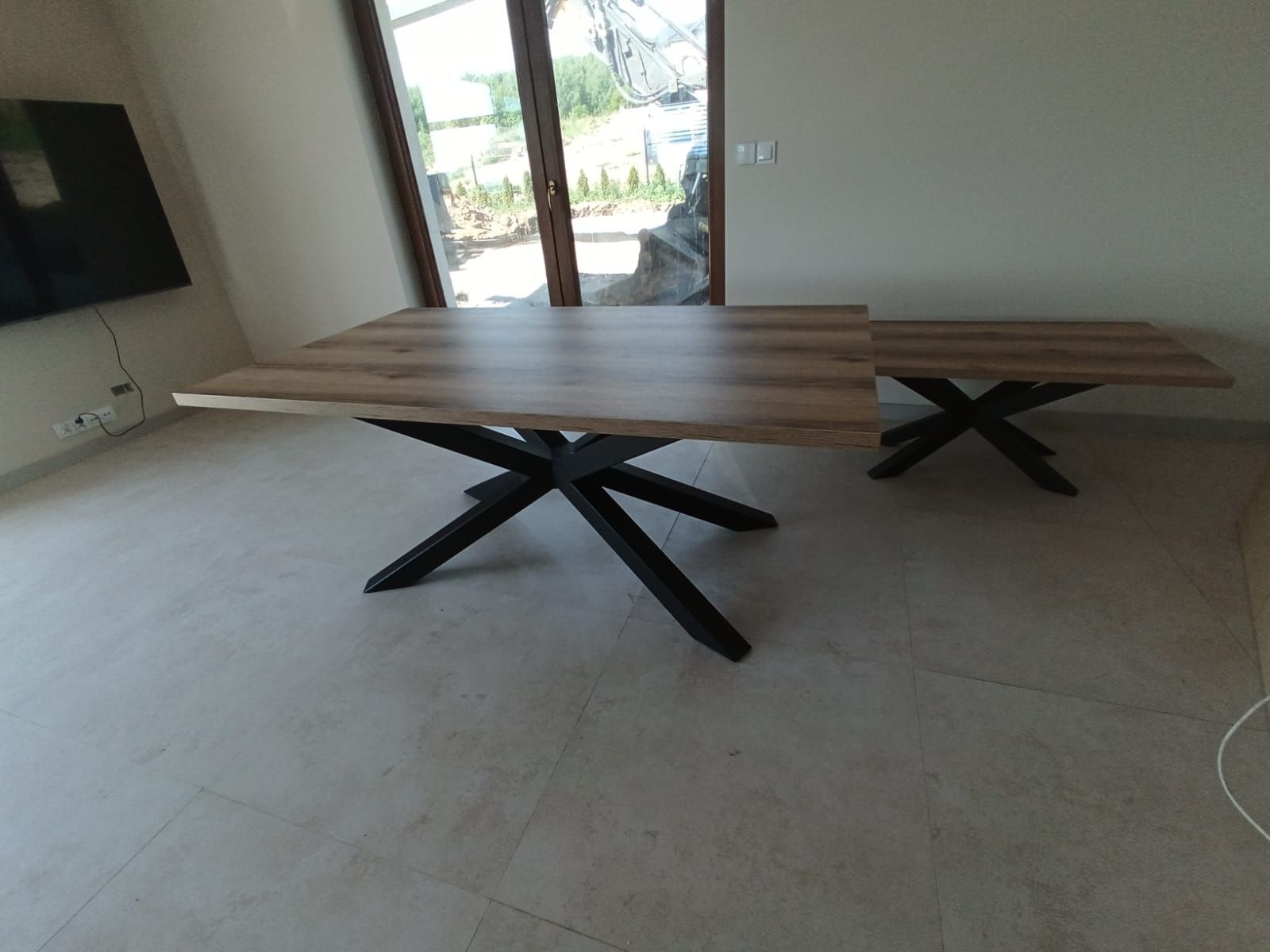 Stol Stelaz pod Blat Pająk Loft Gruby