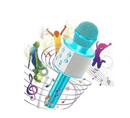 Mikrofon Karaoke Bezprzewodowy WS-858L NIEBIESKI