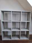 Regal jak kallax szary imitacja betonu 3x3 vidaXL styl loft