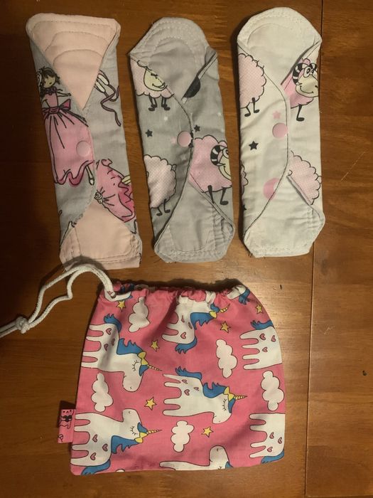 Wkladki bawelniane eko  3szt i woreczek