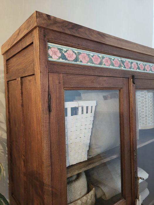 armario, estante, vitrine, cristaleira, louceiro, indiano, rustico