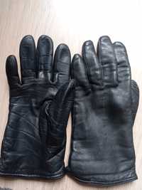 Rękawice z palcami że skóry czarnej