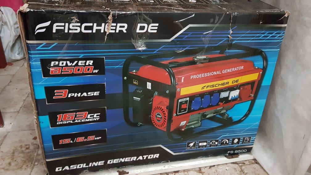 Генератор бензиновий FisherDE (FS 8500), 220/380Вт. В наявност