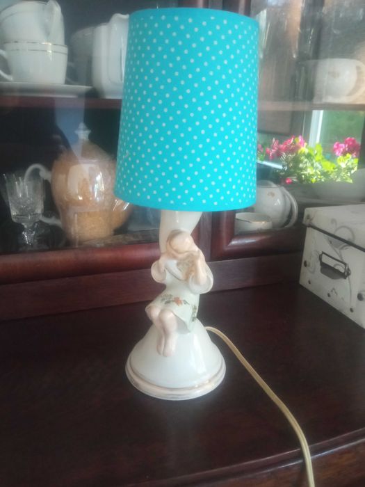 Lampa figurka róg obfitosci Prl cmielów