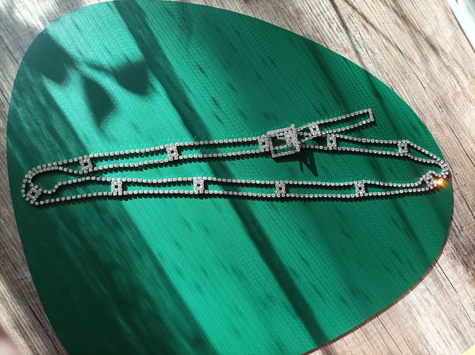 Pasek z metalu i cyrkonii Vintage