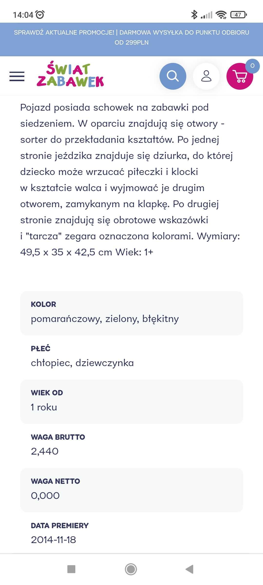 Jeździk pchacz krokodylek Polesie-Wader