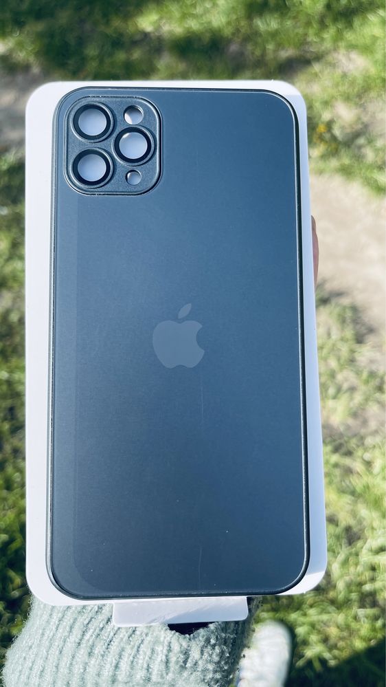 Матовый стеклянный чехол iPhone 11 pro max (Graphite)