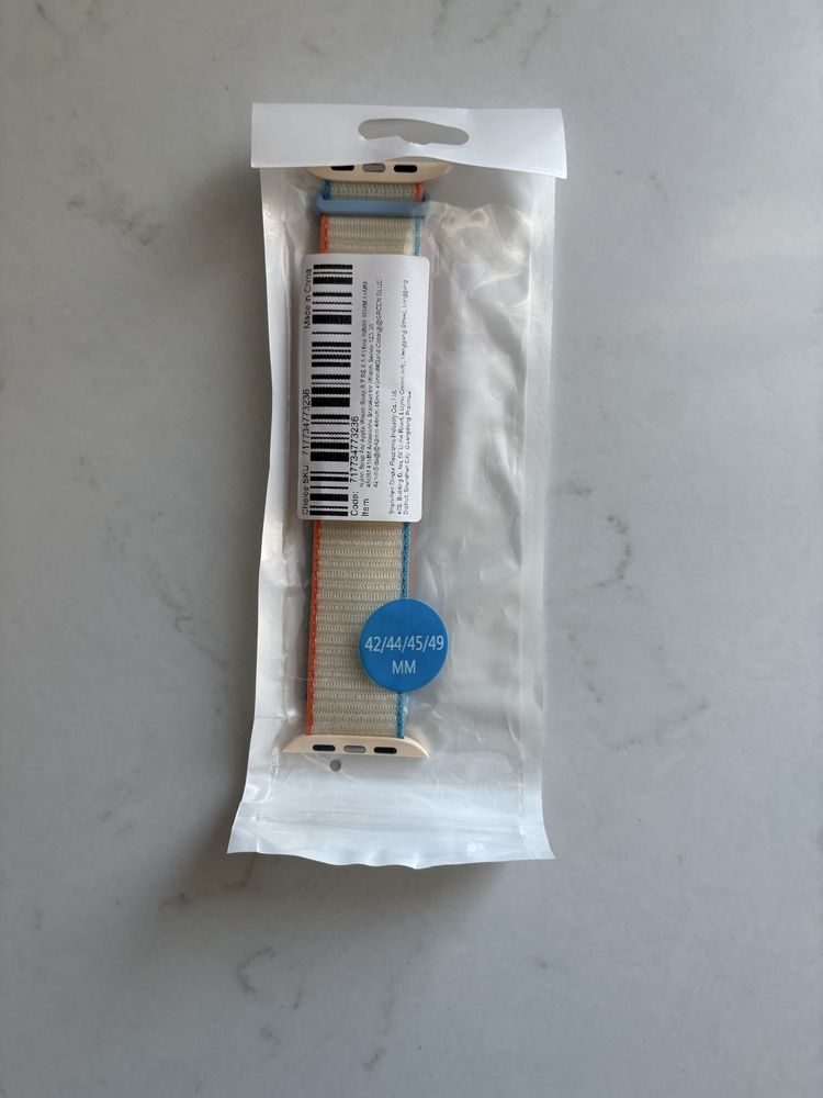 Nowy pasek do Apple Watch 42/44/45/49 mm kremowy sport loop starlight