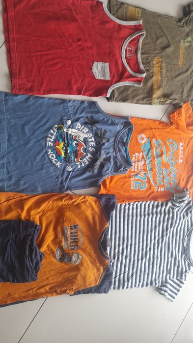 Koszulki chłopięce z krótkim rękawem rozm 122