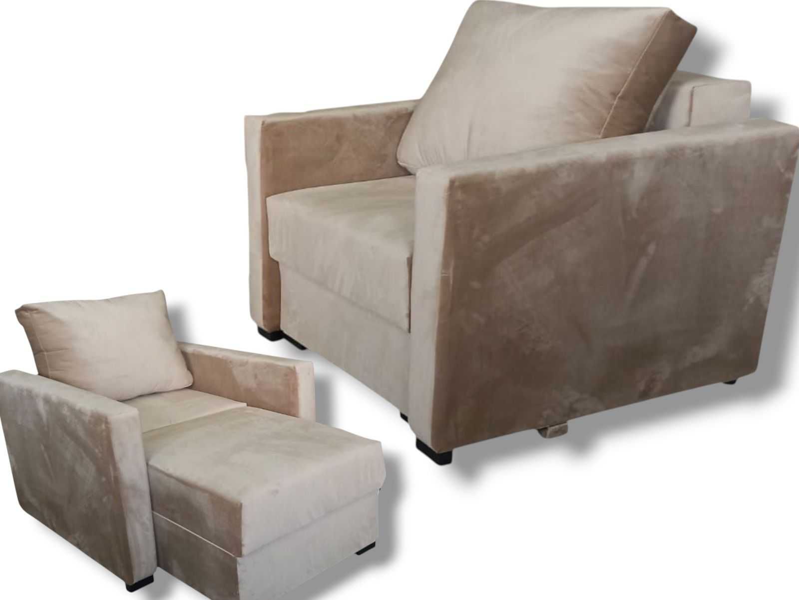 Kanapa/Sofa rozkładana Komplet Mebli do salonu z Fotelem Carlos