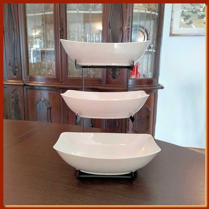 Stojak miski na owoce warzywa akcesoria do kuchni 3 poziomy