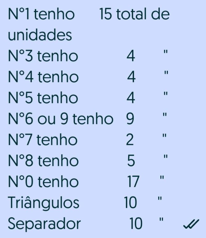 Números em latão