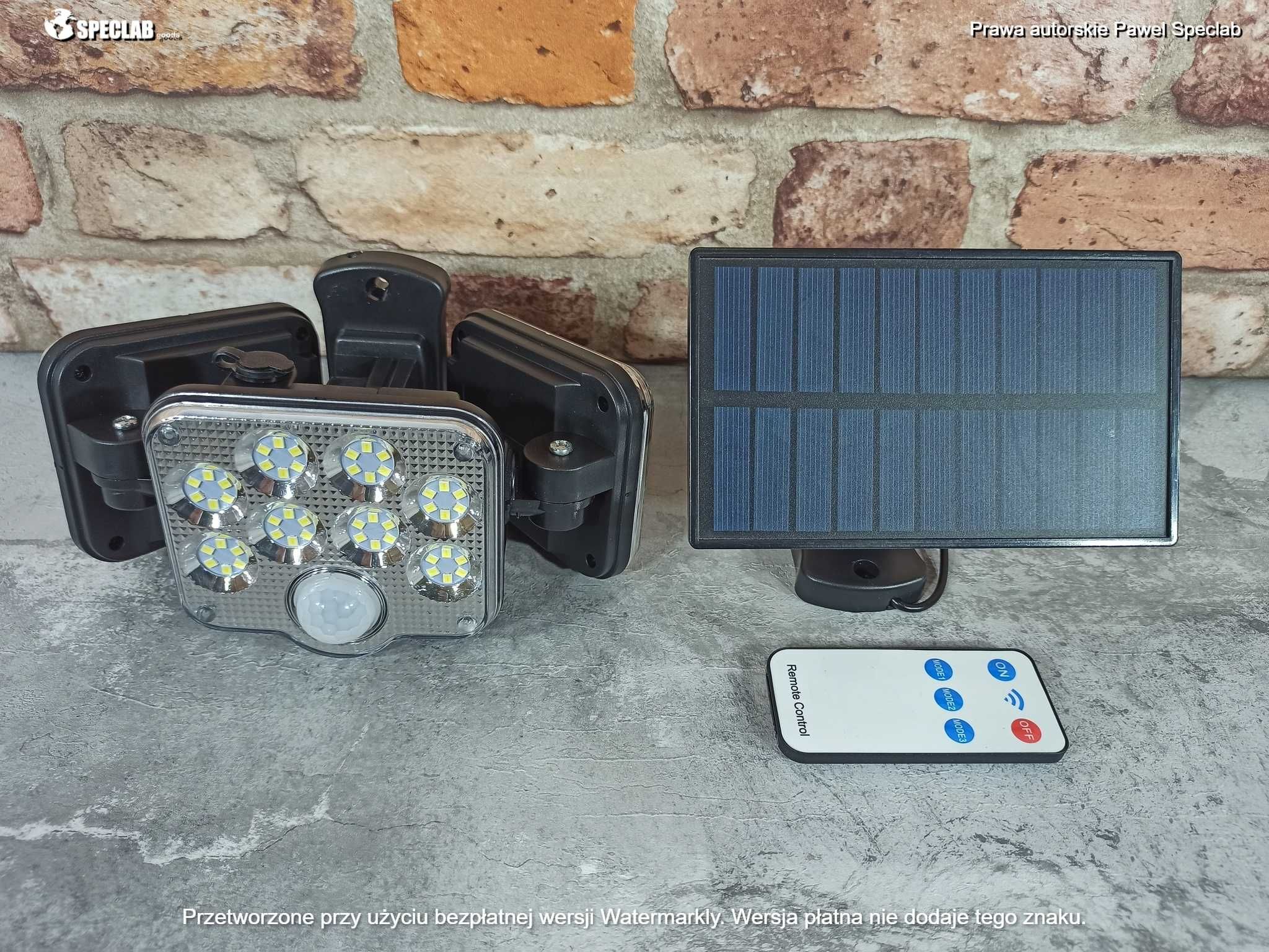 Lampa uliczna 150 W 4800 lm zasilanie solarne (3901)