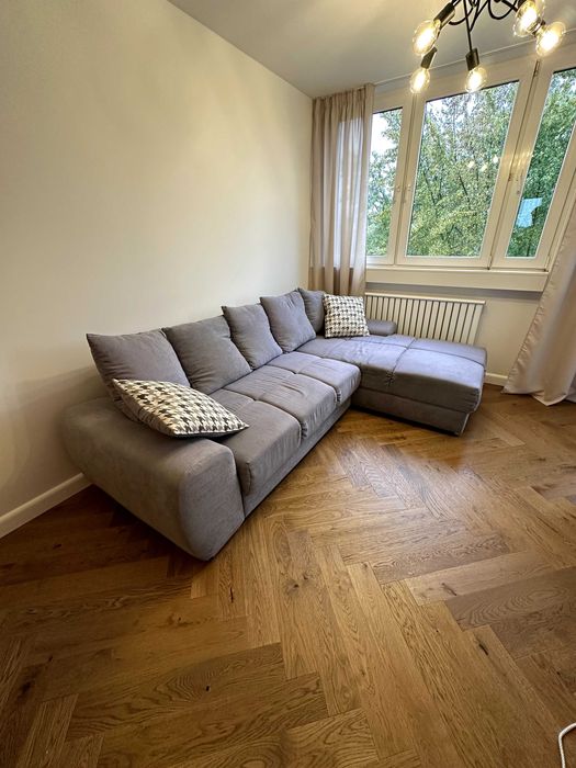 Narożnik kanapa z funkcją spania - Szary 280cm x 180cm