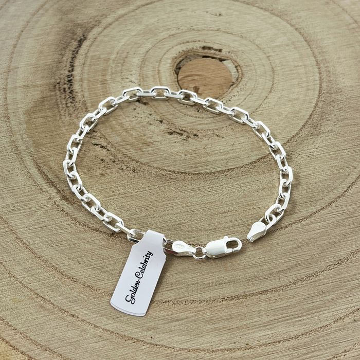 Srebrna Męska Bransoletka Ankier 22cm/4,5mm Pr. 925 Prezent Dla Mężczy