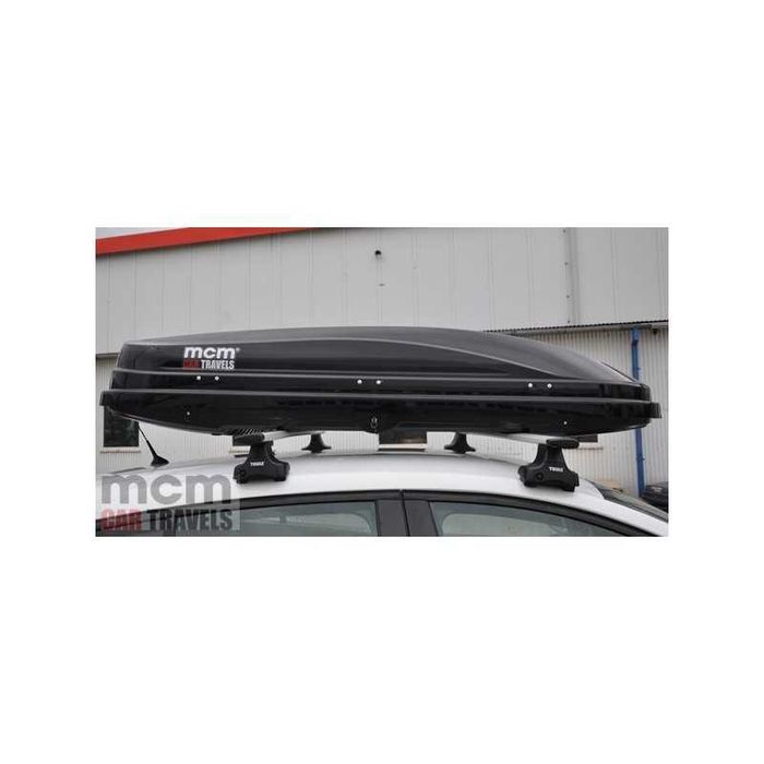 Bagażnik Box dachowy Kufer Boks bagażowy HAKR MAGIC 400 Czarny 199cm