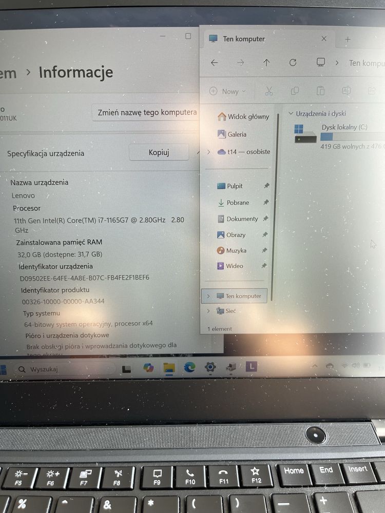 Lenovo Thinkpad P14s gen2 i7-1165g7/32/512 Nvidia T500