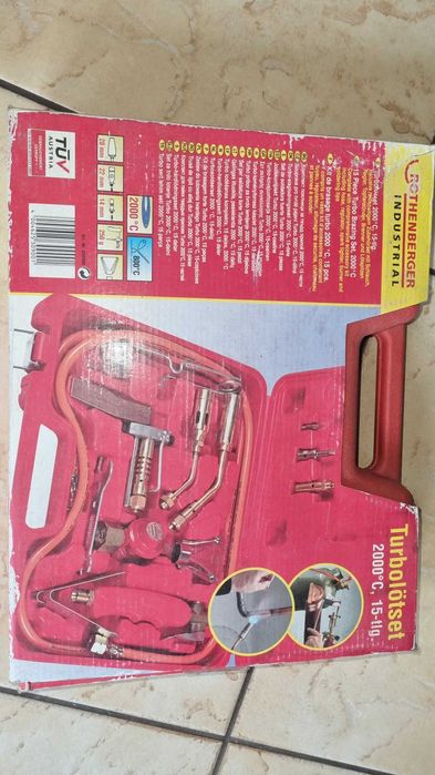 nowy zestaw do lutowania twardego Turbo 2000 Industrial Rothenberger