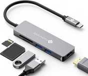 NOVOO C Hub USB 5w1 z HDMI 4k 2 porty USB 3.0 Port SD i Micro SD