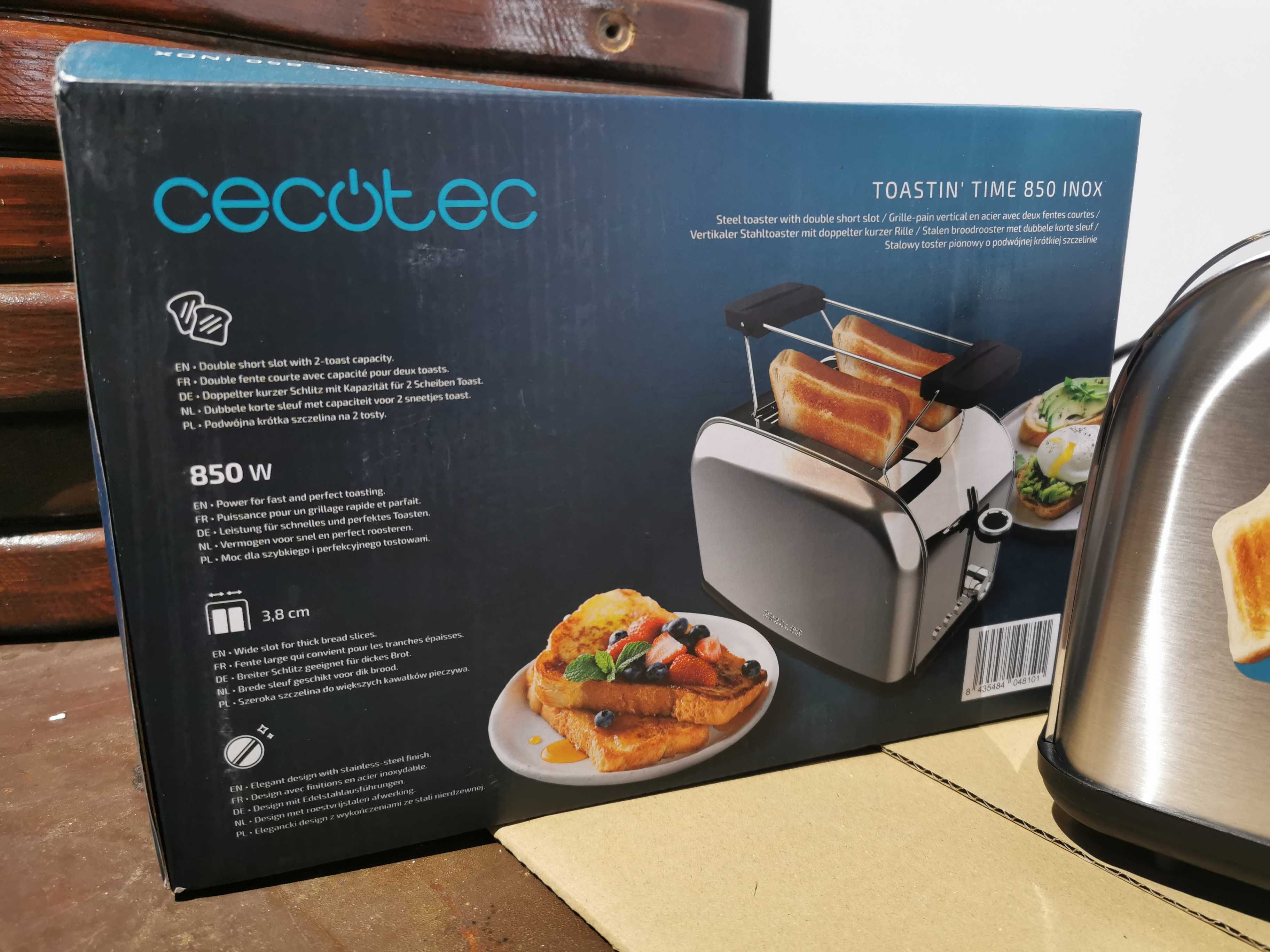 Toster opiekacz do kanapek CECOTEC Toastin’ Time 850 Inox Srebrny 850W