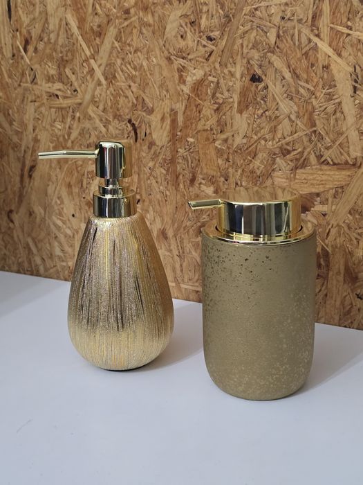 Dispensador de sabão líquido dourado (Cerâmica).