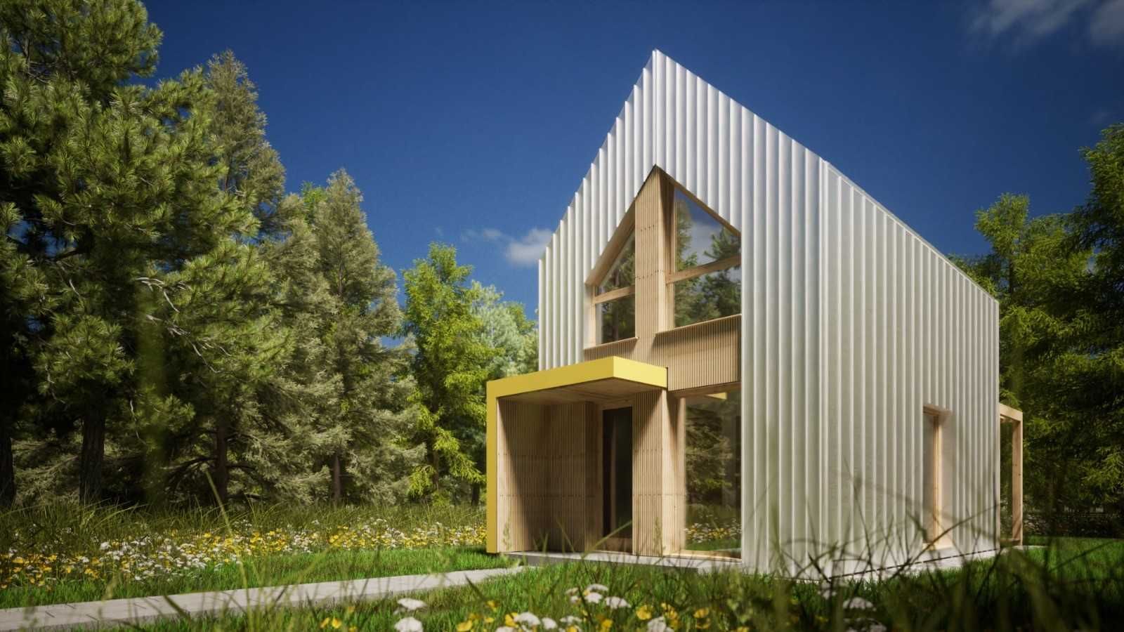 Domek całoroczny STODOŁA na konstrukcji stalowej 47,4m2
