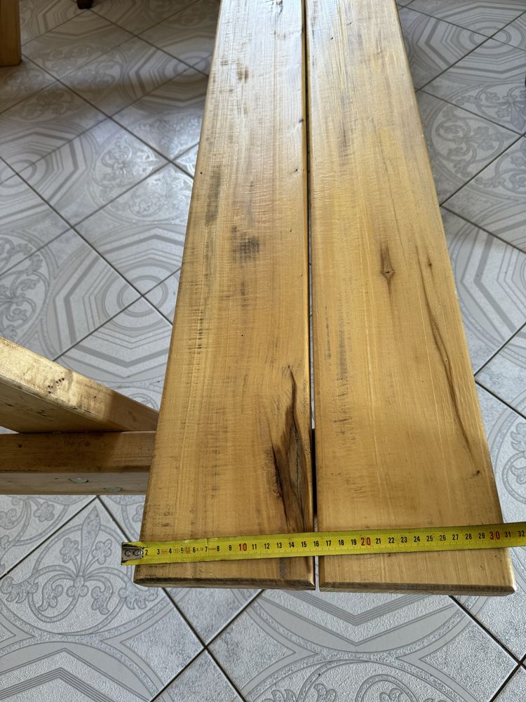 Stół ława zestaw jadalnia drewno lipowy ławostół ogrodowy lipa wygodne