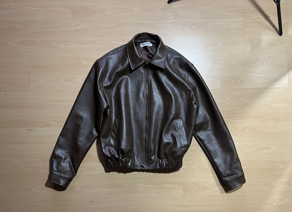 Кожана курточка пиджак коричнева кожанка коричневая куртка зам.кожа