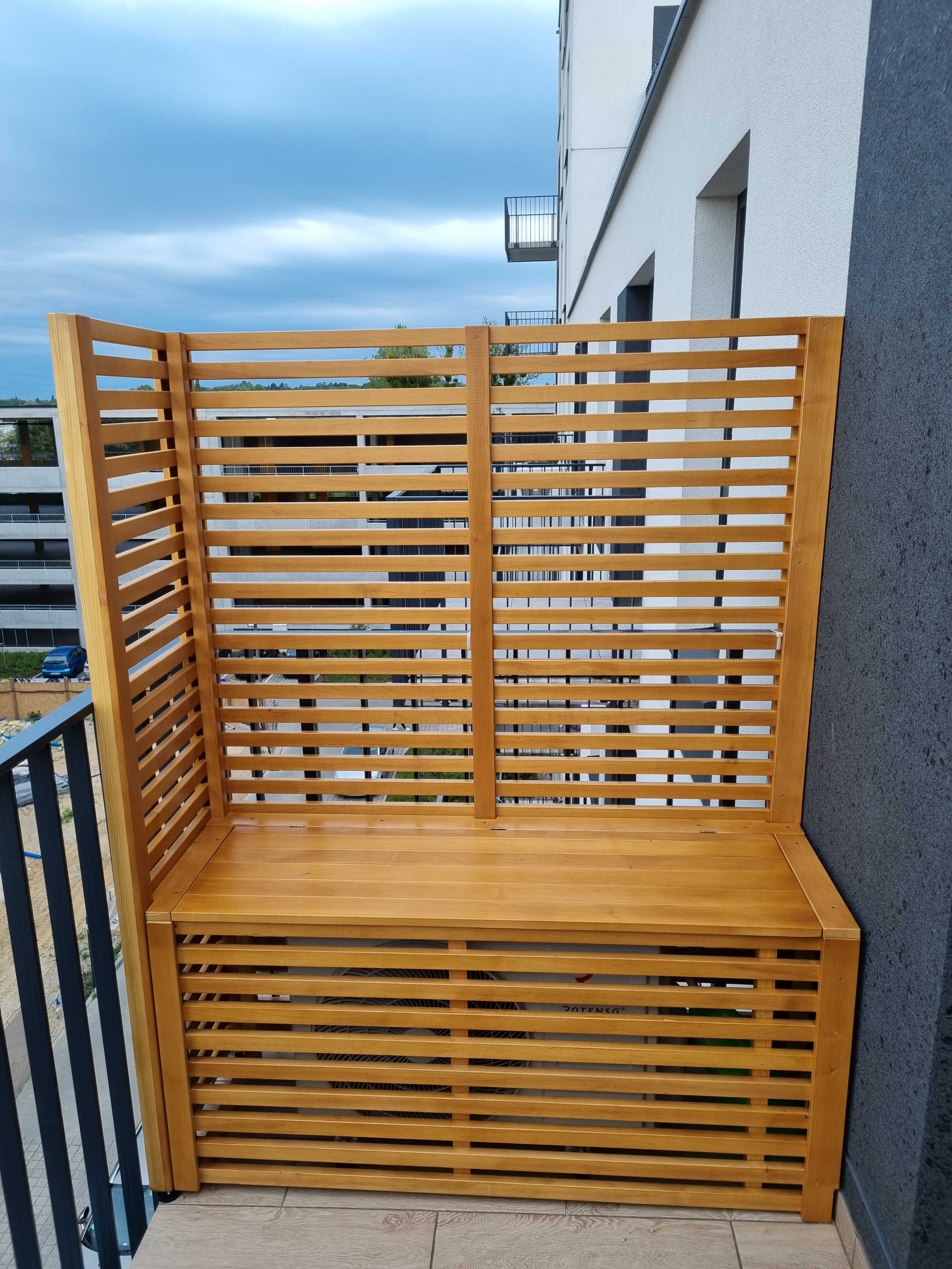 Zabudowa balkonu klimatyzatora pergola kratka