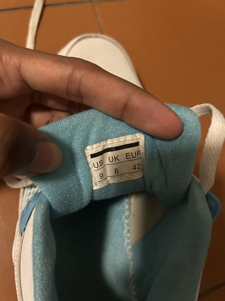 Jordan 4 branco&azul