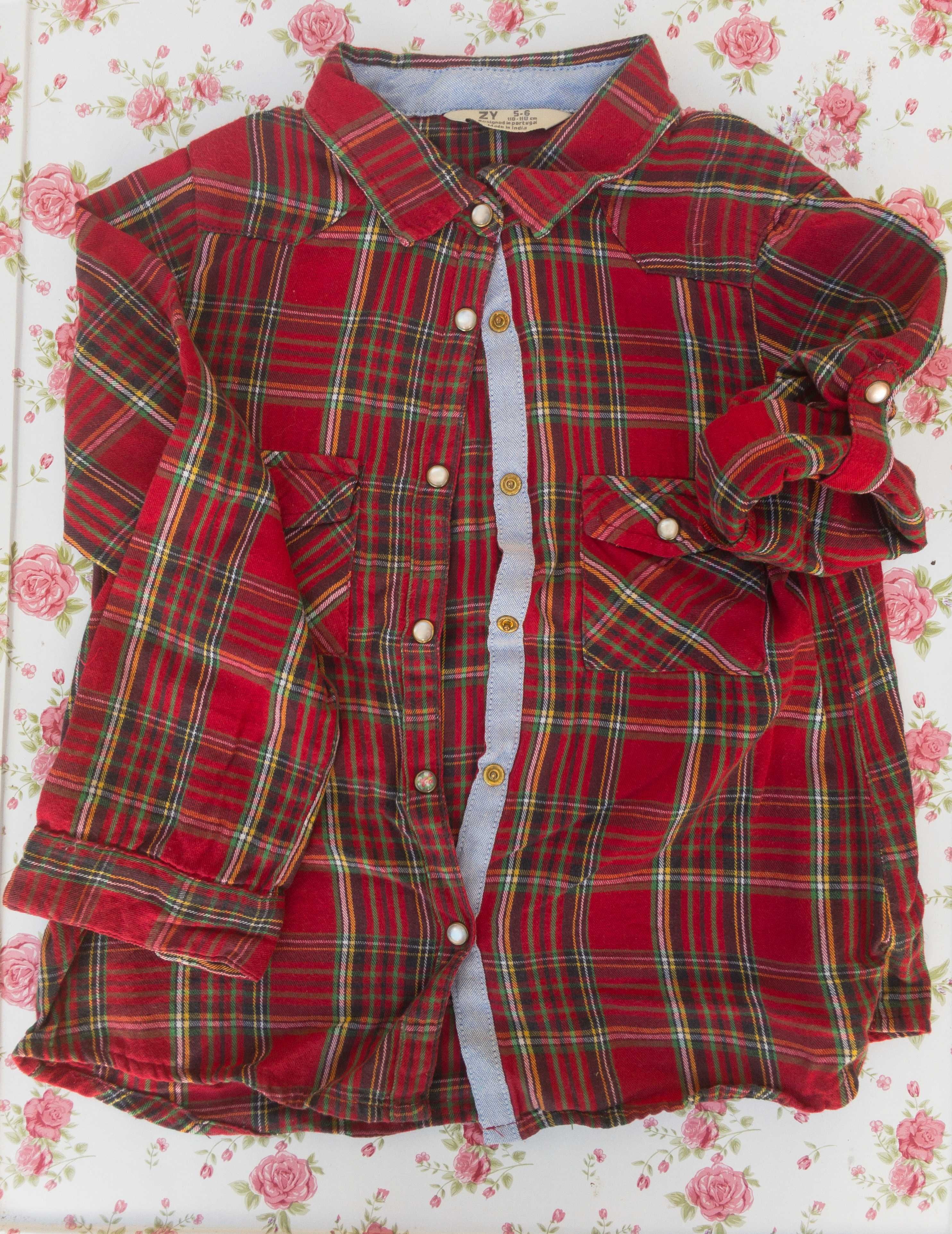 Lote de 2 camisas 5-6 anos (110-118 cm) menina